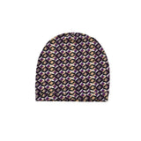 Patterned beanie on a white background