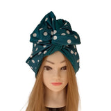 Teal Polka Dot Wired Headband