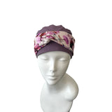 Super Soft Bamboo Jersey Turban Beanie Hat with Detachable Headband