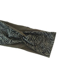 Zebra-patterned fabric on a white background