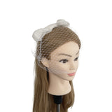White Birdcage Veil Headband with Bow ireland