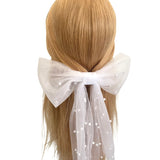 Bridal Bow Bachelor Party White Pearl Veil 
