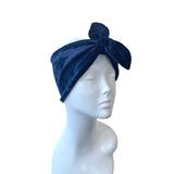 Navy Blue Velvet Headband