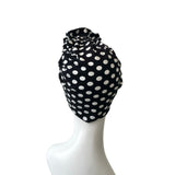 Polka Dot Retro Rosette Turban Hat