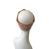 Blush Pink Gold Metallic Ribbed Knit Headband
