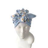daisy print turban