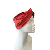 Burnt Orange Velvet Twisted Turban Headband 
