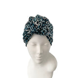 blue leopard turban