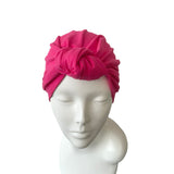 fuchsia pink cotton turban