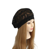 black lace beret