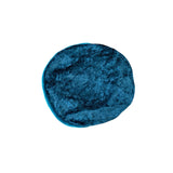 Blue round rug on a white background