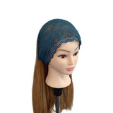 teal lace headband