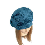 teal velvet beret