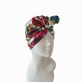 white floral turban