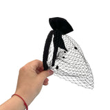 Black Birdcage Veil Headband