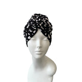 Black and White Chain Knot Turban