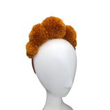 Mustard Gold Pom Pom Festival Headband for Women