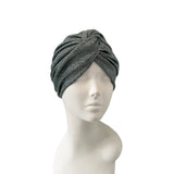 Green Silver Twisted Turban