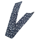 Navy floral wired headband
