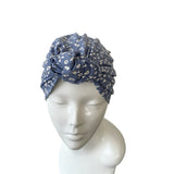 Pastel Blue and White Soft Turban