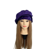 Purple Slouchy Velvet Beret