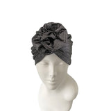 Silver Stretch Turban Hat