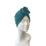 Teal Alopecia Turban Cap
