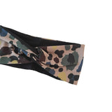 Camouflage-patterned headband on a white background