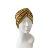 gold velvet turban