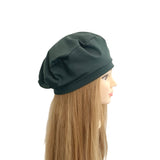 green cotton beret 