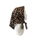 leopard satin scarf