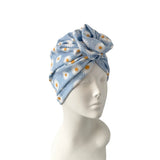 light blue daisy turban