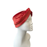 Burnt Orange Velvet Twisted Turban Headband 
