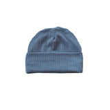 Blue beanie on a white background