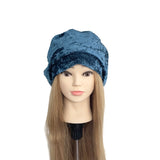 teal velvet beret