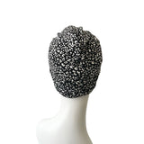 Black Leopard Print Hair Turban for Women