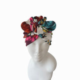 white floral turban