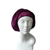 wine red velvet hat