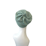 Twisted Ponytail Viscose Beanie Hat