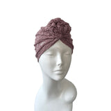 Dark Pink Lace Head Wrap