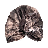 Nude and Black Tie Dye Print Vintage Style Turban 