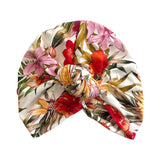Floral Lined Pre Tied Turban Hat