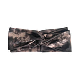 Wide Nude and Black Tie Dye Turban Twist Headband