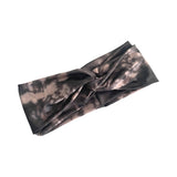Wide Nude and Black Tie Dye Turban Twist Headband