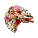 Floral Lined Pre Tied Turban Hat