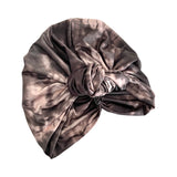 Nude and Black Tie Dye Print Vintage Style Turban 