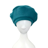Teal Blue Vintage Style Beret Hat
