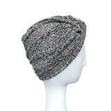Black and White Patterned Vintage Style Head Turban