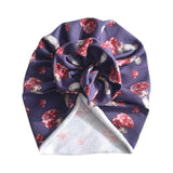 Purple Mushroom Print Baby Girl Head Wrap