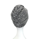 White dotted vintage style turban hat